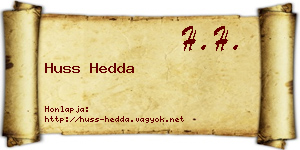 Huss Hedda névjegykártya